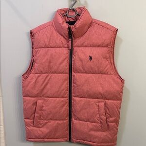 U.S. Polo Assn. Men's Dusty Rose Quilted Puffer Vest